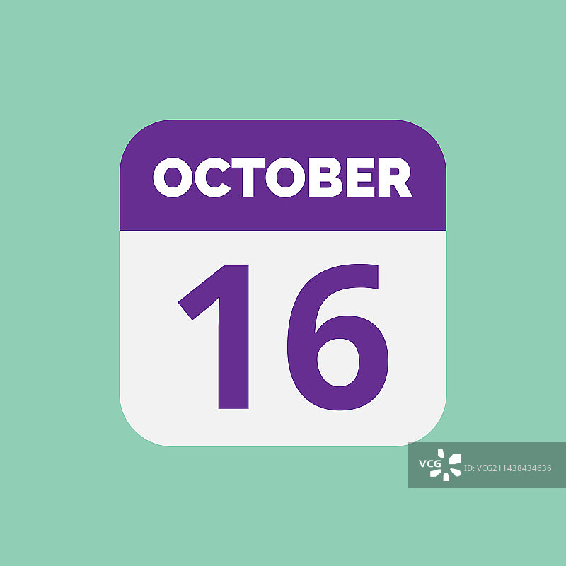 10月16日日历日期图标图片素材