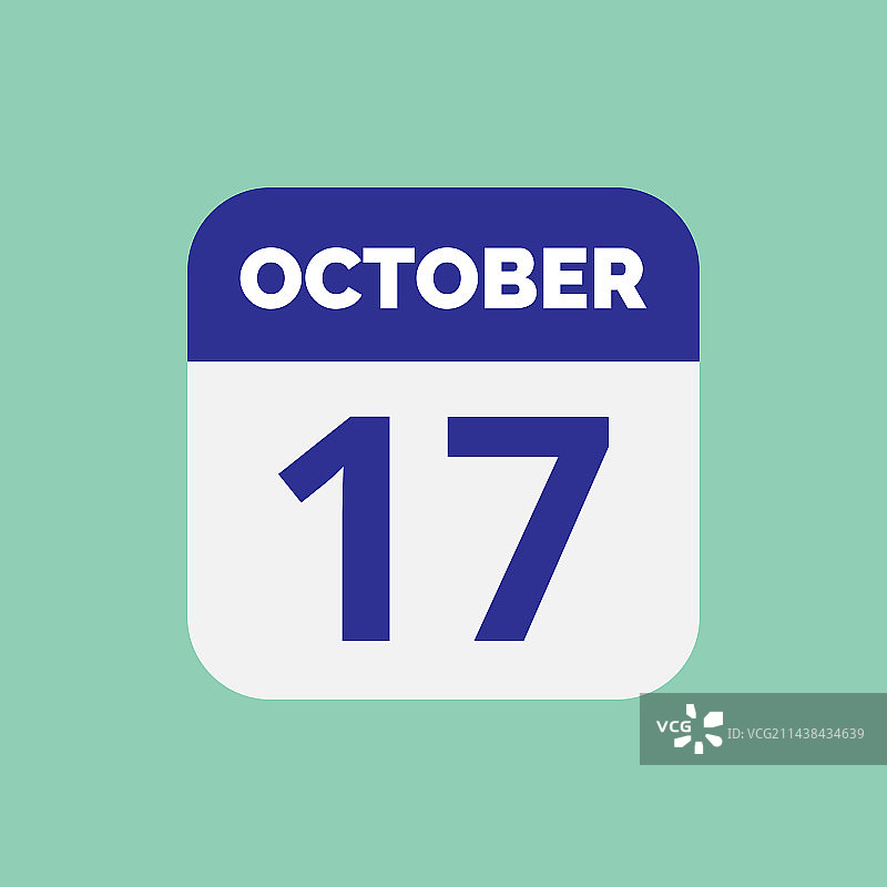 10月17日日历日期图标图片素材