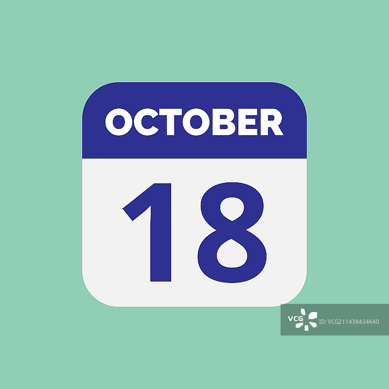 10月18日日历日期图标图片素材