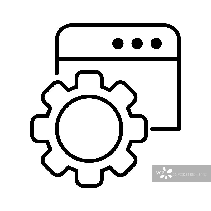 网络设置自动化轮廓图标图片素材