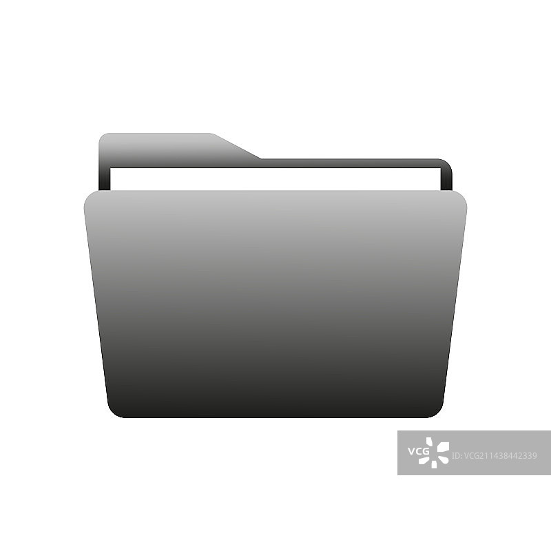 灰色文件夹图标商务概念文档图片素材
