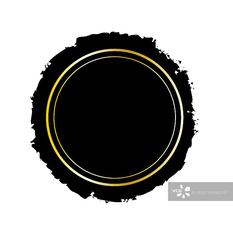 黑色笔刷圆形墨水笔刷污迹图片素材