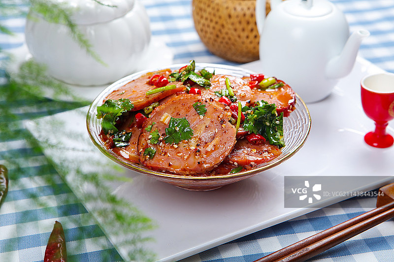 特色凉菜美食凉拌香肘卷蹄图片素材