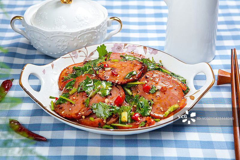 特色凉菜美食凉拌香肘猪卷蹄图片素材