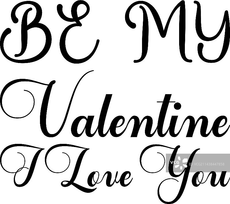 情人节快乐黑色字母引用语图片素材