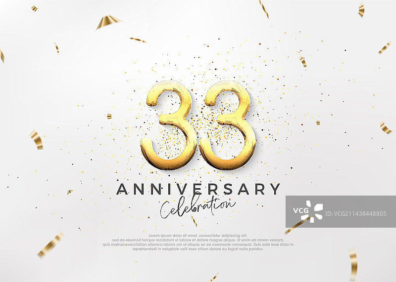 简约明亮33周年纪念设计图片素材