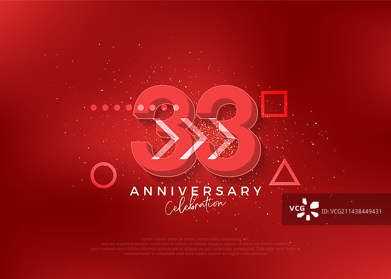 33周年庆典的醒目设计图片素材