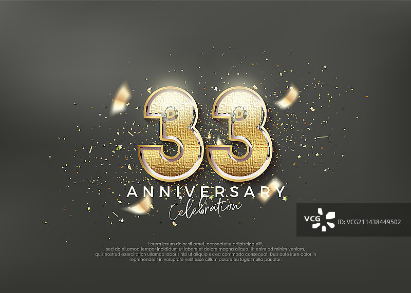 奢华优雅的第33周年高级设计图片素材