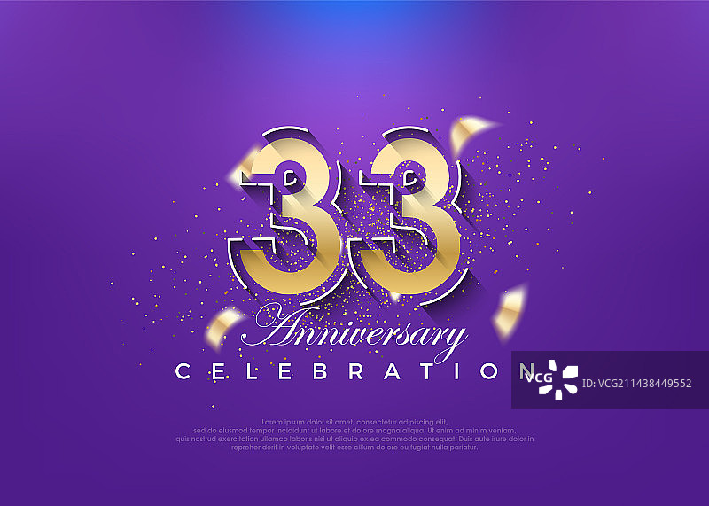 金色33周年高级设计图片素材