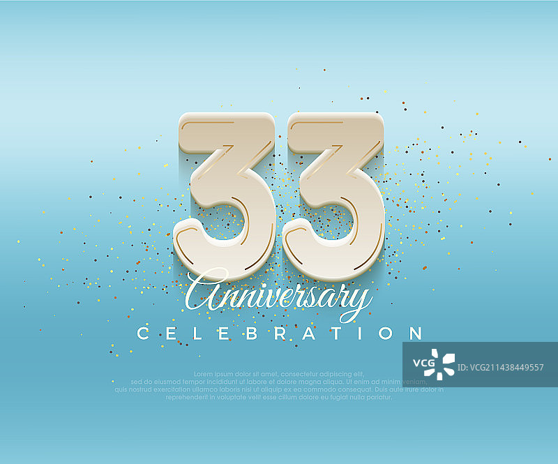 现代粗体数字33周年庆典图片素材
