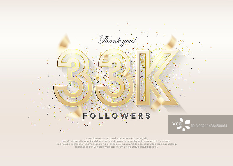 庆祝达到3.3万粉丝图片素材