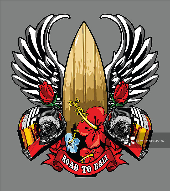 冲浪与摩托车模板图片素材