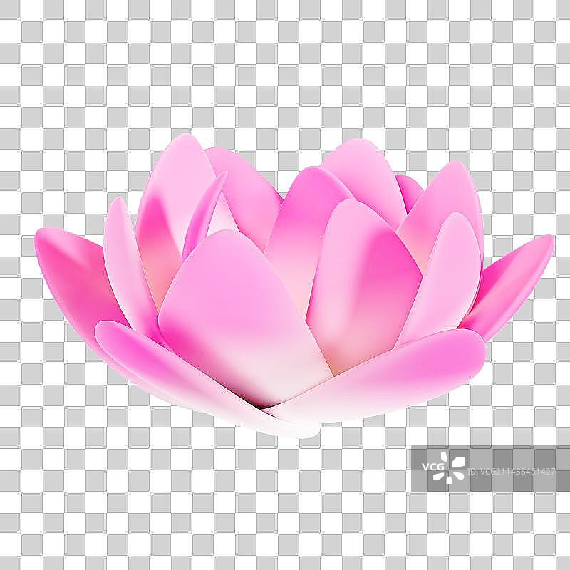 CD4立体荷花元素图片素材