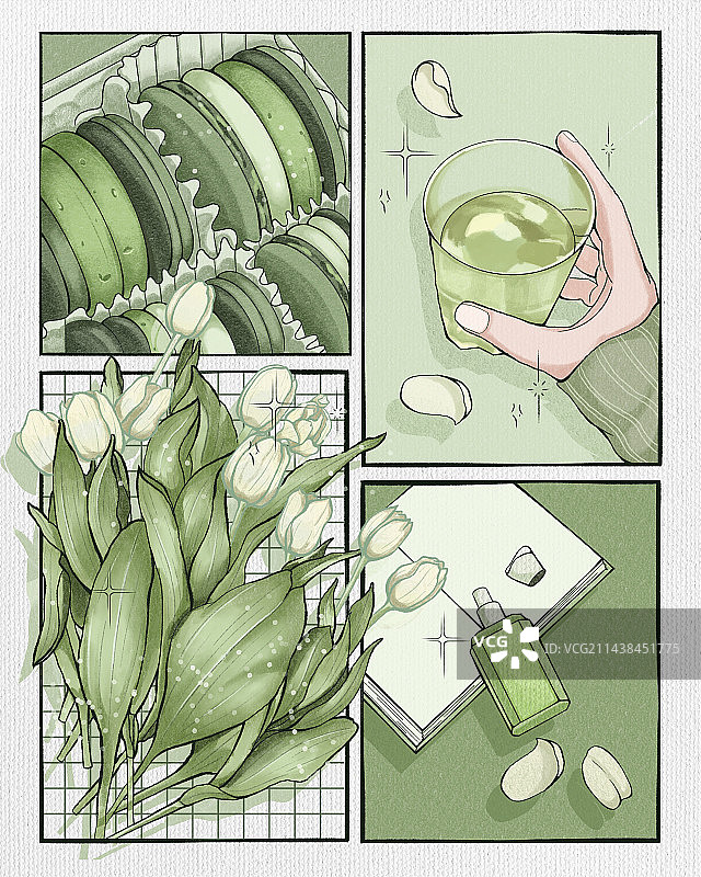 分镜插画-春天图片素材