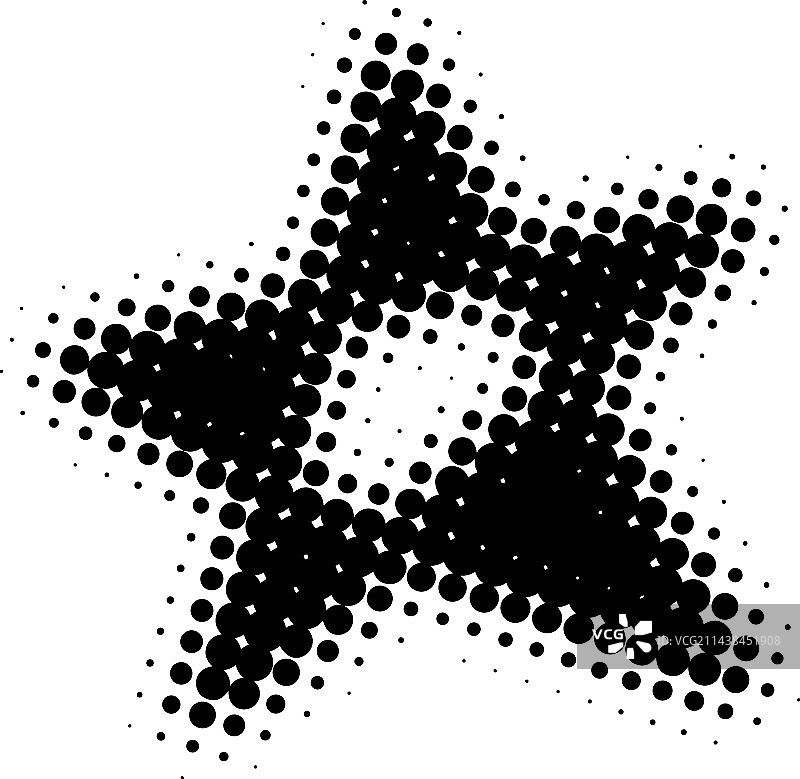 半色调抽象星形元素图片素材