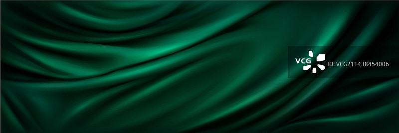 绿色丝绸面料背景缎布纹理图片素材