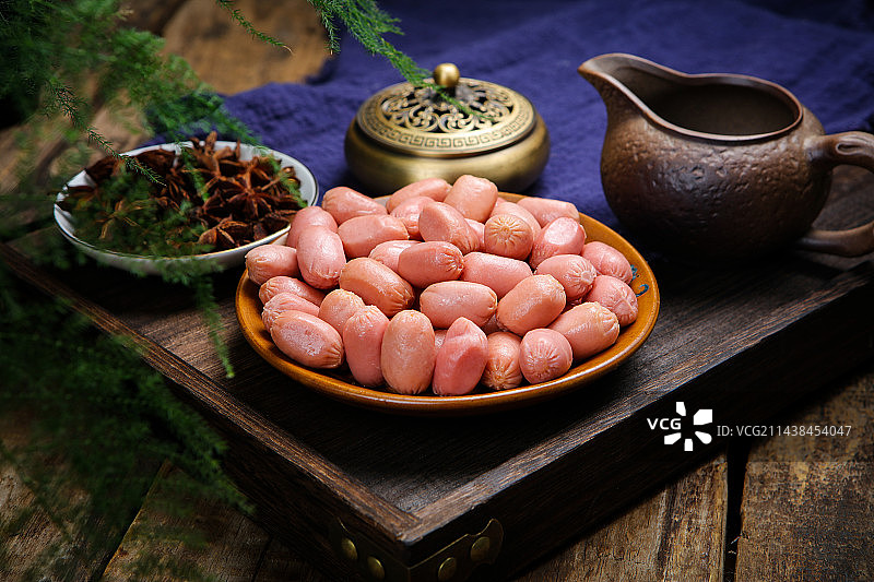 火锅涮菜食材小肉枣肠图片素材