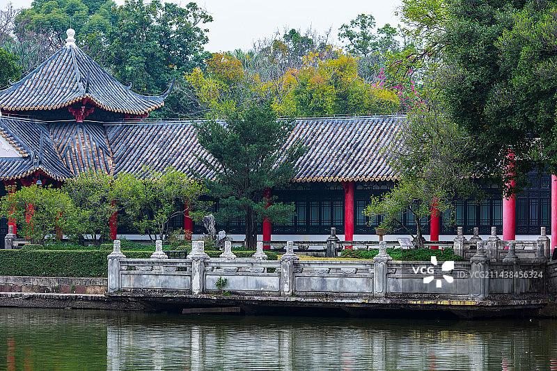 佛山市禅城区中山公园，群英阁图片素材