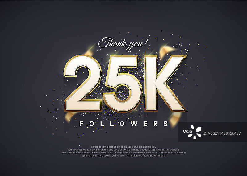 感谢2.5万粉丝的奢华数字图片素材