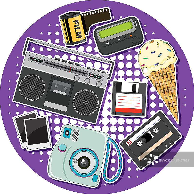 复古设备元素合集图片素材