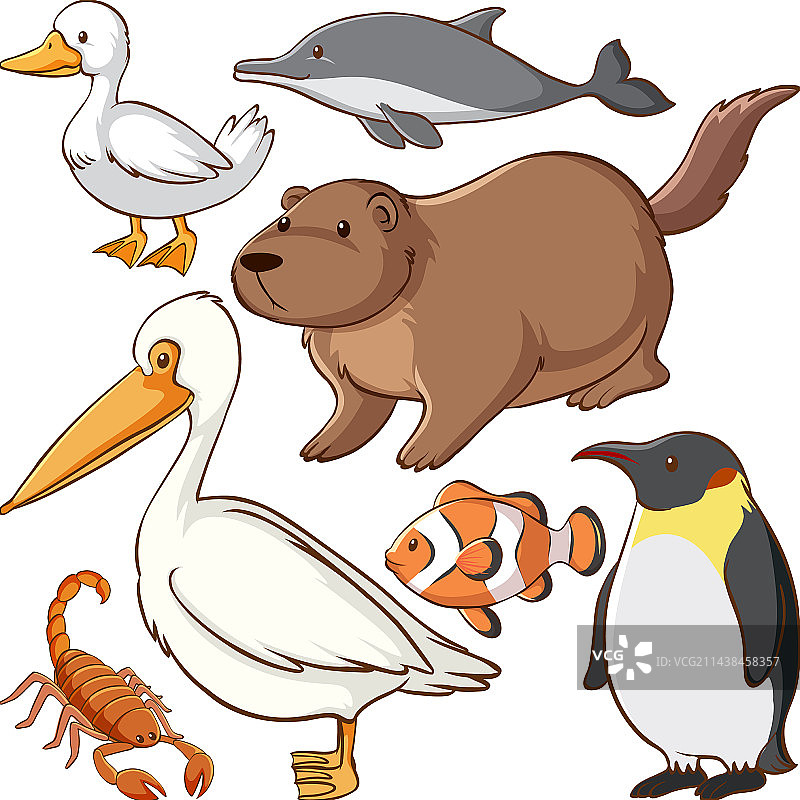 卡通动物角色图片素材