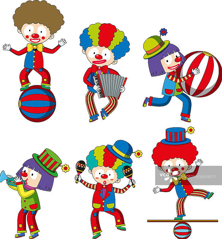 滑稽小丑合集图片素材