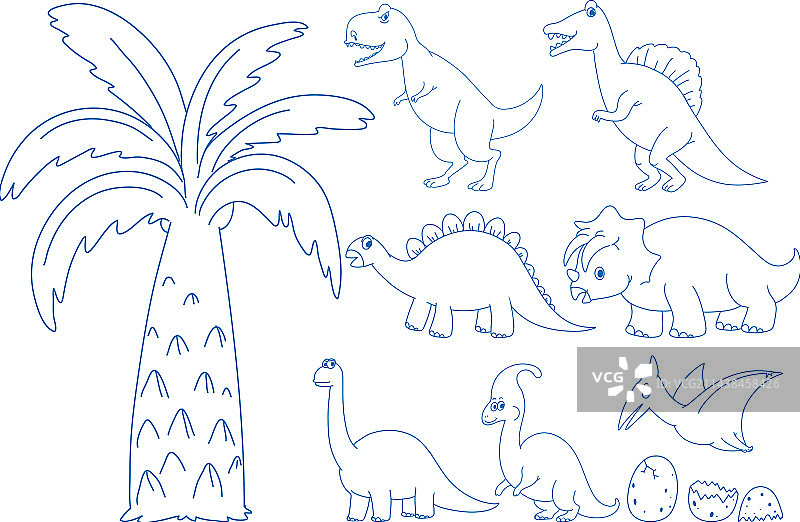 儿童涂鸦恐龙图案图片素材