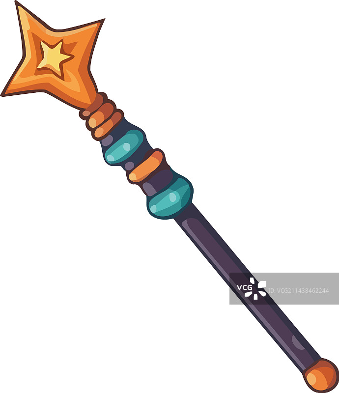 白色背景上的魔术棒图标图片素材