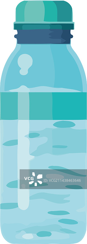 蓝色瓶装纯净水图标图片素材