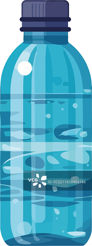 蓝色塑料瓶装纯净水图片素材