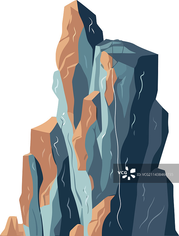 高耸的岩石山脉图片素材