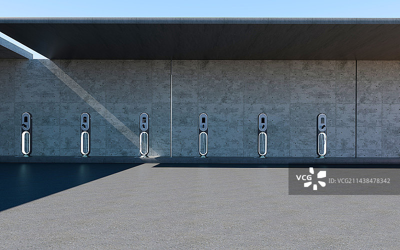 新能源充电桩车库图片素材