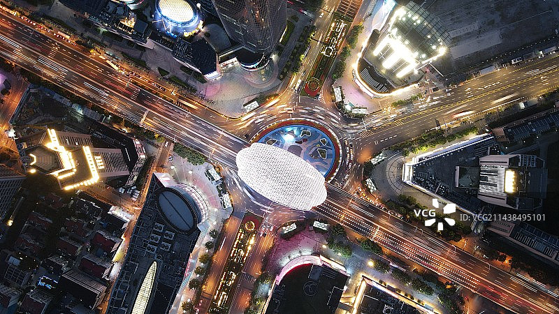 五角场航拍图片素材