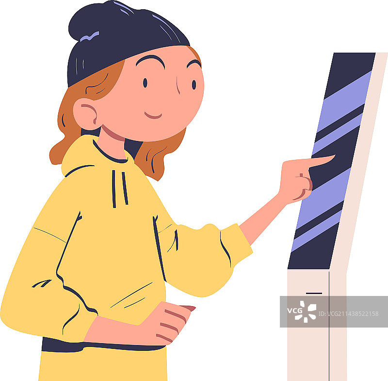 女性角色使用信息板图片素材