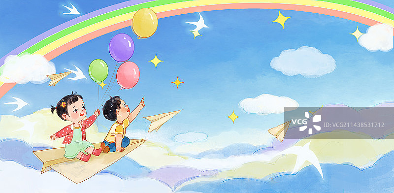 儿童节插画图片素材