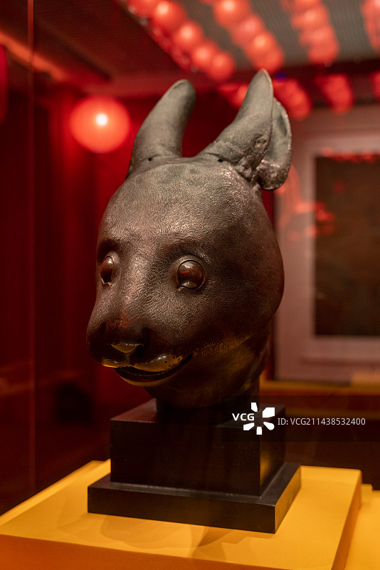 圆明园海晏堂兔首图片素材