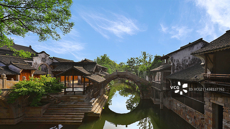 浙江嘉兴桐乡濮院古镇掠影。继桐乡乌镇之后又一力作。图片素材