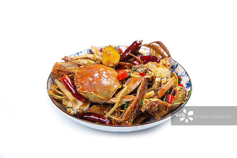 香辣美味下酒菜爆炒大闸蟹图片素材