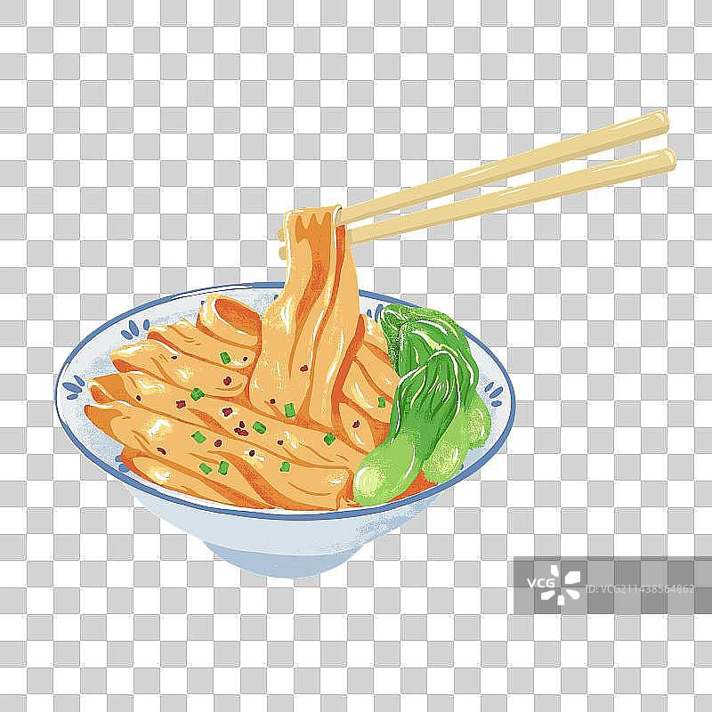 手绘biangbiang面图片素材