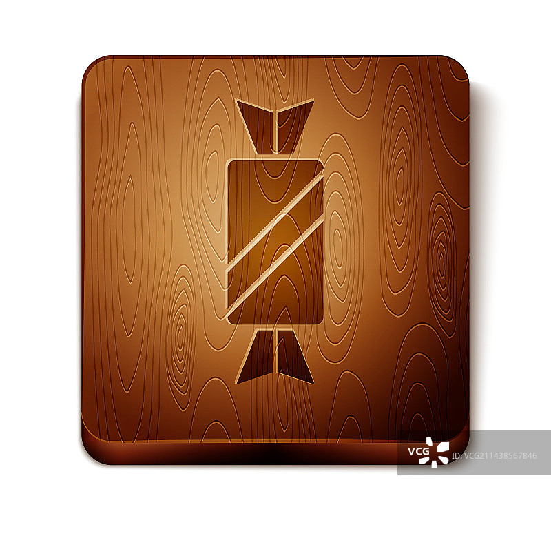 白色背景上的棕色糖果图标图片素材