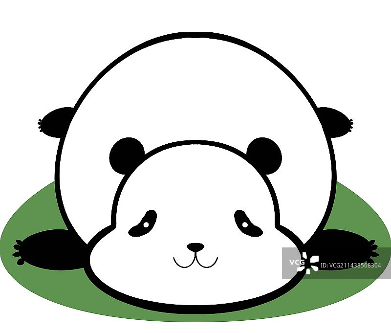 简笔熊猫图片素材
