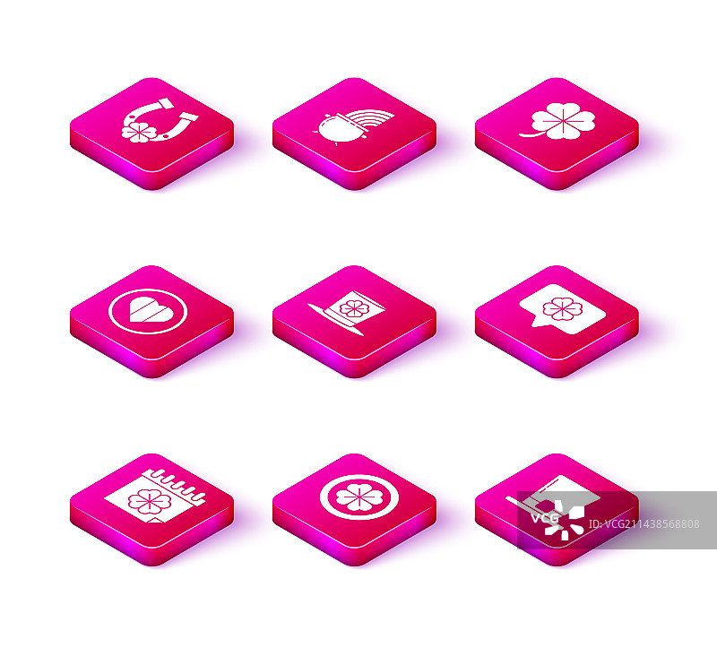 带日历的金币圣帕特里克节图片素材