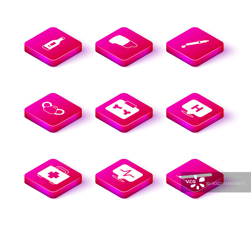 急救箱、心率医疗防护套装图片素材