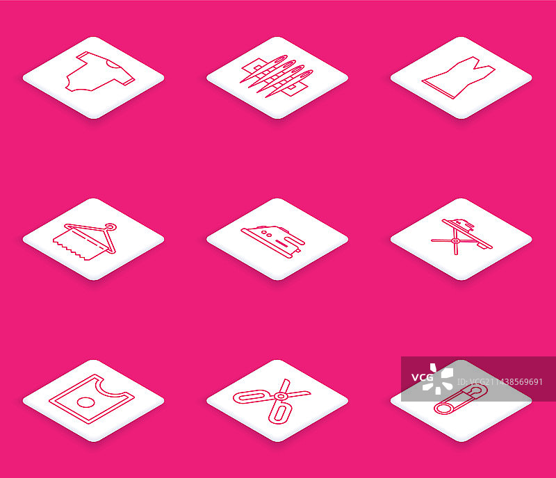 婴儿服装与缝纫针图片素材