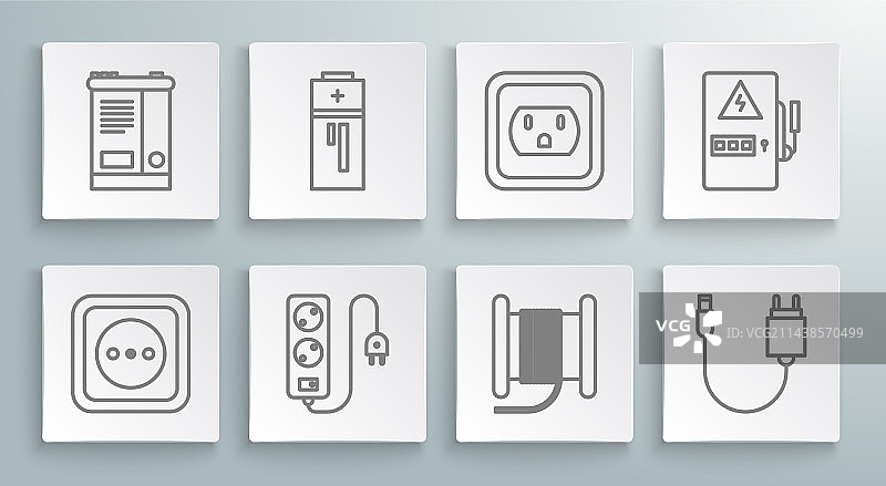 线路、电源插座、电池扩展图片素材