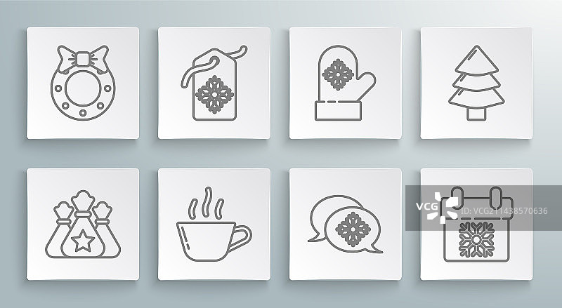 圣诞老人袋子、礼物和价格标签图片素材