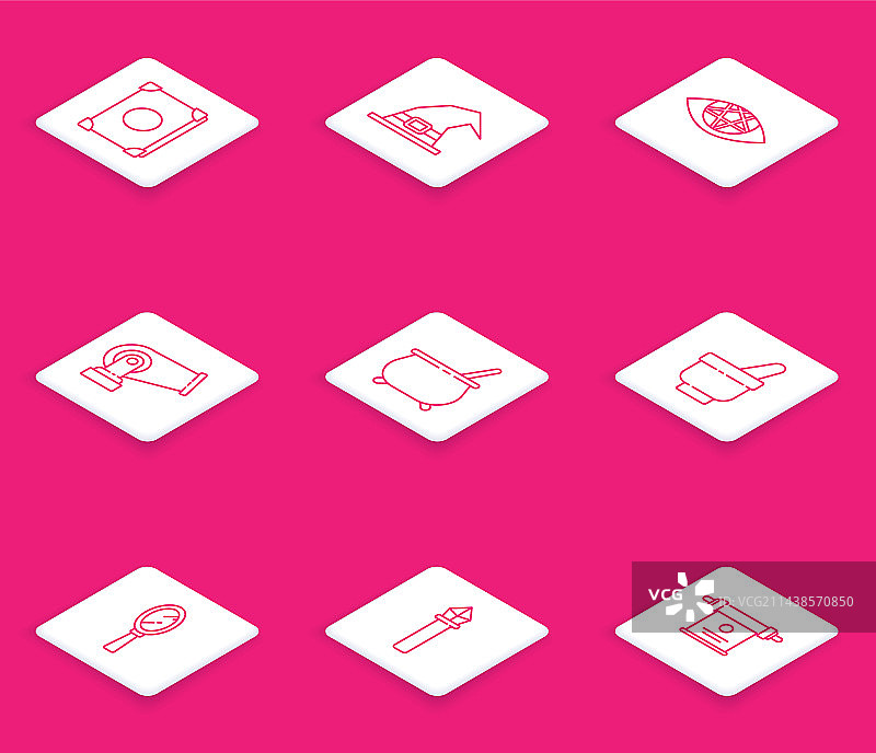 魔法书巫婆帽五角星套装图片素材