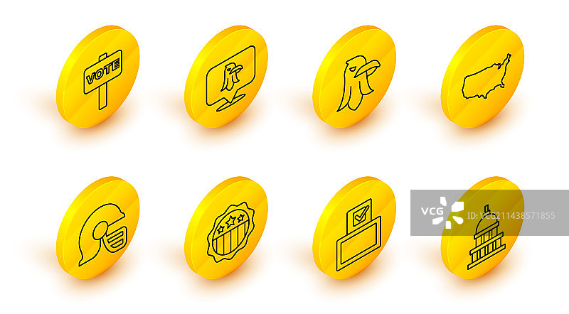 白宫、投票箱、美国独立日图片素材