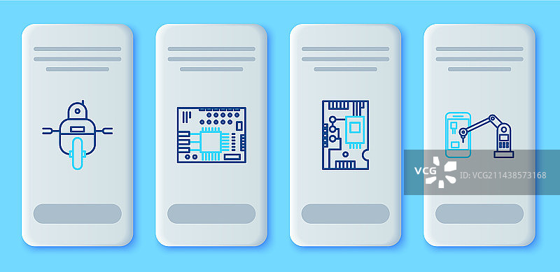 印刷电路板（PCB）电子元件图片素材
