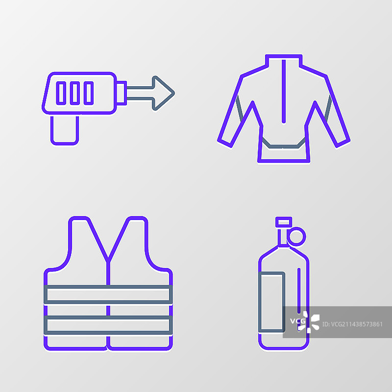 线性水肺救生衣潜水服图片素材